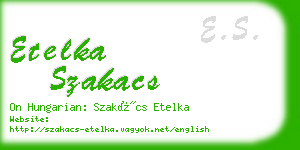 etelka szakacs business card